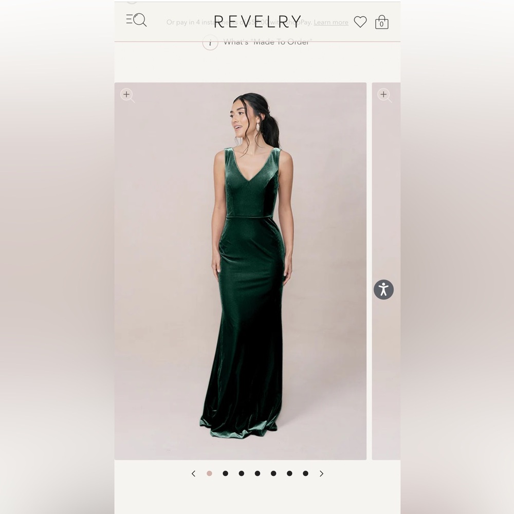 Revelry Dakota Velvet Bridesmaid Dress-Emerald 613